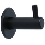 Kapstokhaak Rond rvs zwart