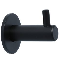 Kapstokhaak Rond rvs zwart
