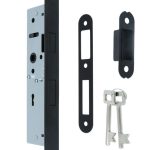 Magneet smal dag- en nachtslot SL56 Met zwarte Rechte Voorplaat