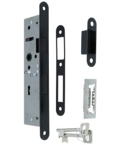 Magneet smal dag- en nachtslot SL56 Met zwarte Ronde Voorplaat