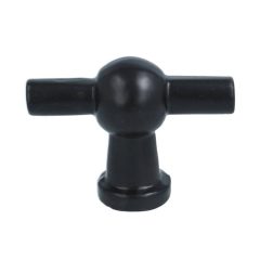 Kraanknopje IJzer zwart 46 mm