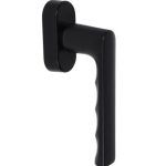 Draaikiepgarnituur Hoppe Hamburg Aluminium zwart