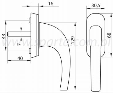 Draaikiepgarnituur Hoppe Hamburg Aluminium zwart - Afbeelding 2