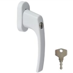 Draaikiepgarnituur LUNA Afsluitbaar Aluminium Wit