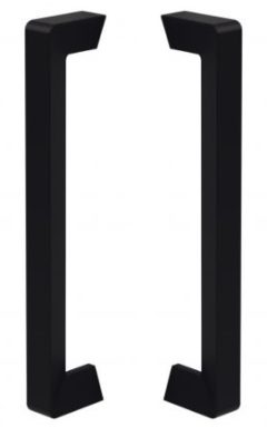 Set deurgrepen mat zwart 200 mm