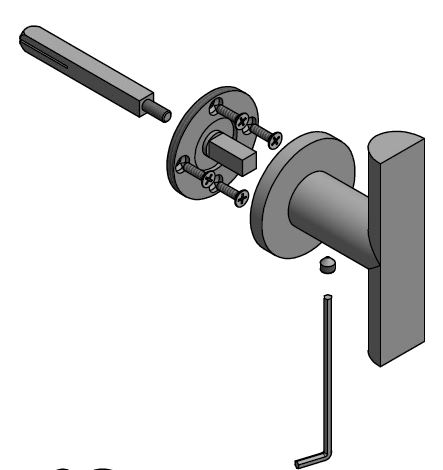 Voordeurknop Vast PIET BOON ARC PBA200VA PVD mat zwart - Afbeelding 3