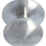 Voordeurknop BASIC LB80V Vast op Rozet rvs