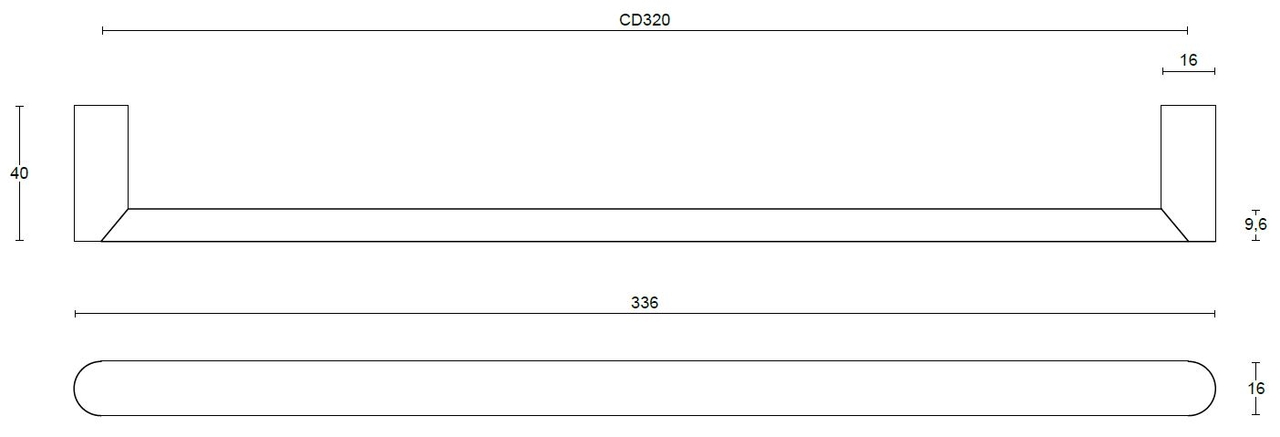 Meubelgreep PIET BOON ARC PBA16/320 mm PVD mat zwart - Afbeelding 2