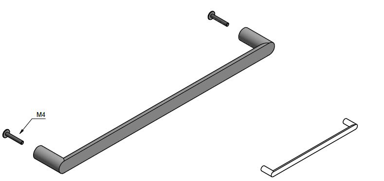 Meubelgreep PIET BOON ARC PBA16/320 mm PVD mat zwart - Afbeelding 3