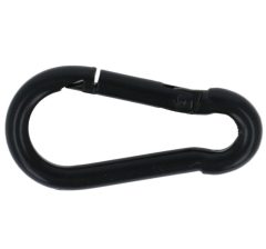 Karabijnhaak C-DIN 5299 Staal zwart gelakt 40 mm