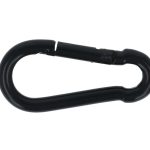 Karabijnhaak C-DIN 5299 Staal zwart gelakt 50 mm