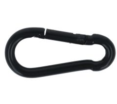 Karabijnhaak C-DIN 5299 Staal zwart gelakt 50 mm