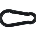 Karabijnhaak C-DIN 5299 Staal zwart gelakt 60 mm