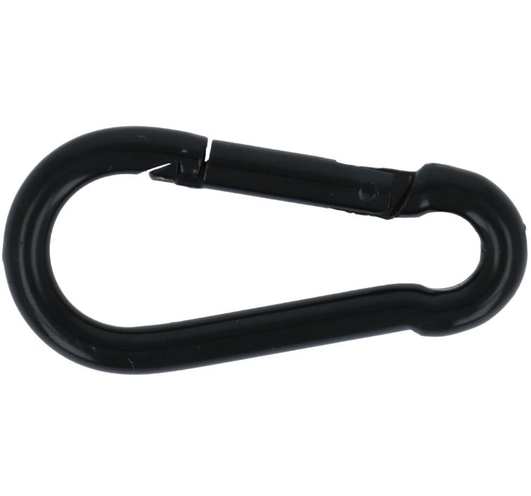 Karabijnhaak C-DIN 5299 Staal zwart gelakt 60 mm