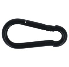 Karabijnhaak C-DIN 5299 Staal zwart gelakt 70 mm