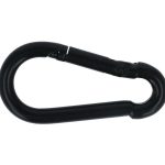 Karabijnhaak C-DIN 5299 Staal zwart gelakt 80 mm