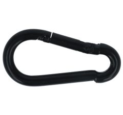 Karabijnhaak C-DIN 5299 Staal zwart gelakt 80 mm