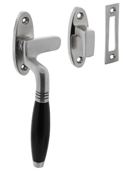 Intersteel Raamsluiting Ton links chroom mat/ebbenhout