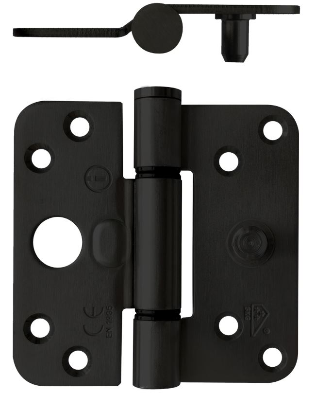 Intersteel SKG3 Glijlagerscharnier Ronde hoek 89x89 mm Links zwart