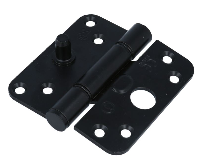 Intersteel SKG3 Glijlagerscharnier Ronde hoek 89x89 mm Links zwart - Afbeelding 4