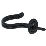 Kapstokhaak draadmodel ijzer zwart 48 mm