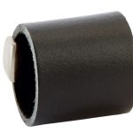 Greep Leder Drum zwart/nikkel mat 32 mm