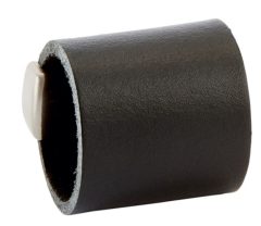 Greep Leder Drum zwart/nikkel mat 32 mm