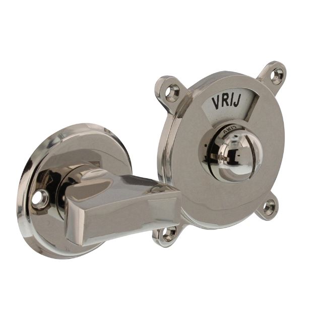 Intersteel wc-sluiting Degeorge 8 mm stift en tekst "vrij / bezet" nikkel