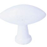 Knop ovaal, wit gelakt 35 x 14 mm