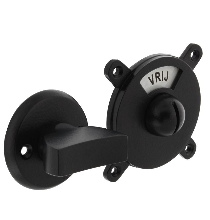Intersteel wc-sluiting Degeorge 8 mm stift en tekst "vrij / bezet" zwart