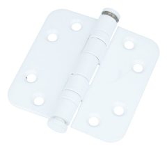 Kogellagerscharnier 7676 mm ronde hoek wit