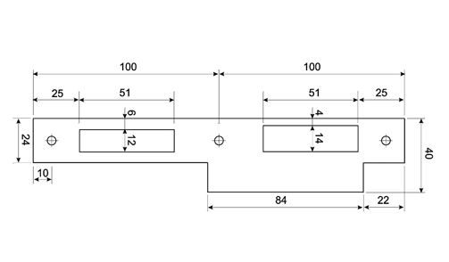 Mauer Sluitplaat 432 rvs Din Rechts - Afbeelding 2