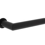 Intersteel deurklink Jura met platte ronde rozetten zelfklevend ø30mm rvs zwart