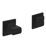 Intersteel wc-sluiting 8mm zelfklevend platte vierkante rozetten 30x30mm rvs zwart