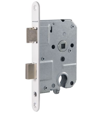 Mauer Dag- en nacht cilinderslot PC55, 1535 Met Wit Gelakte Voorplaat