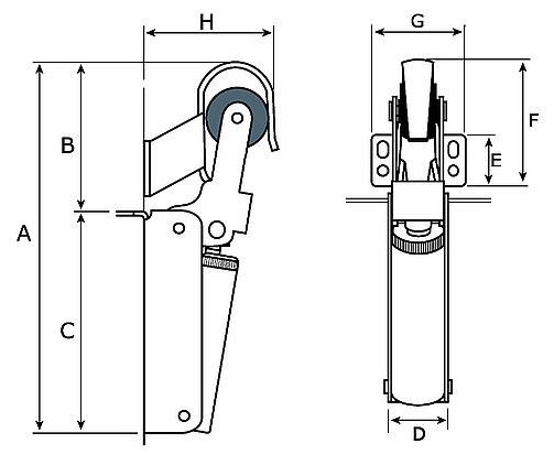 Deuropvanger zwaarte 2 instelbare sluitsnelheid zwart - Afbeelding 3