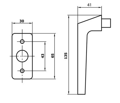 Mauer 0710 raamkruk Aluminium Wit - Afbeelding 2