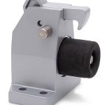 Deurvastzetter vloermodel incl. opvanghaak & geveerde stootbuffer Robusto zilver