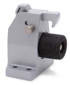 Deurvastzetter vloermodel incl. opvanghaak & geveerde stootbuffer Robusto zilver