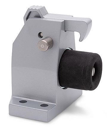 Deurvastzetter vloermodel incl. opvanghaak & geveerde stootbuffer Robusto zilver