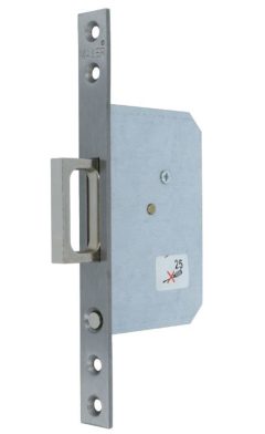 Mauer 3193 Schuifdeurslot Met Drukknop rvs