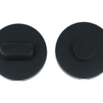 WC-Sluiting Rond Blind rvs/mat zwart