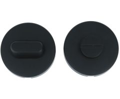 WC-Sluiting Rond Blind rvs/mat zwart