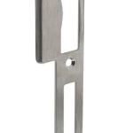 P+E Sluitplaat voor projectsloten met dag- en nachtschoot DIN rechts 235x25mm rvs geborsteld