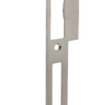 P+E Sluitplaat voor projectsloten met dag- en nachtschoot DIN links 235x25mm rvs geborsteld