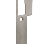 P+E Sluitplaat voor projectsloten met dagschoot DIN links 235x25mm rvs geborsteld