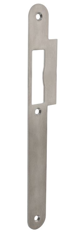 P+E Sluitplaat voor projectsloten met dagschoot DIN links 235x25mm rvs geborsteld