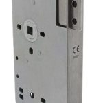 P+E Loopslot DIN rechts met rvs geborstelde voorplaat 235x20mm