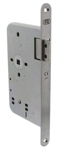 P+E Loopslot DIN rechts met rvs geborstelde voorplaat 235x20mm