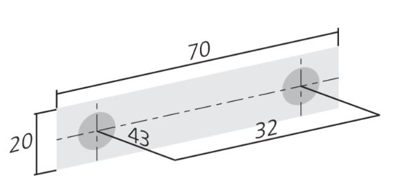 Greep DROP 32 mm goud geborsteld - Afbeelding 3